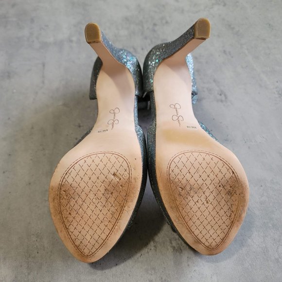 Jessica Simpson Beeya Platform Heels, Glitter, Size 8M/38, very good condition - Picture 5 of 6